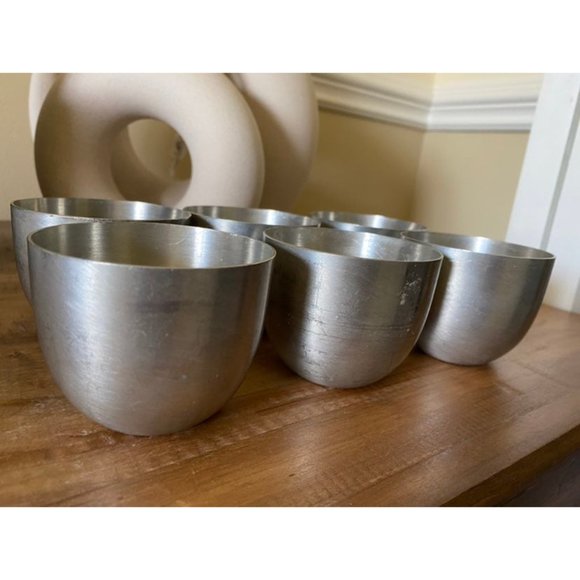 SIX Empire Silver Jefferson Cups in Pewter - Picture 3 of 6